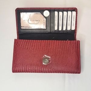 NWT Leather Wallet with RFID Protection